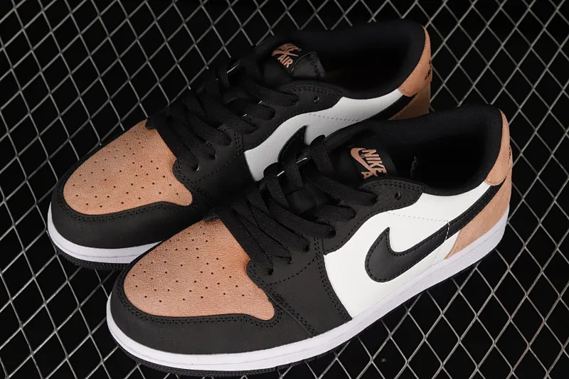 All categories Air Jordan Jordan series basketball shoes Air Jordan 1 Low Z version Air Jordan 1 Low OG "Bleached Coral" AJ1 Joe 1 black powder cultural basketball shoes CZ0790-061